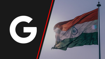 India flag on the right and Google icon on the left