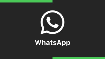 The WhatsApp logo on a black and green background