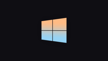 Windows 10 logo gradient from blue to peach