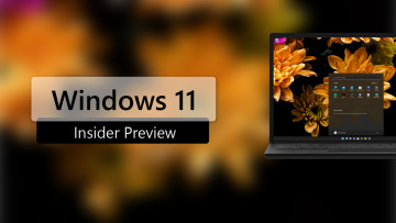 Windows 11 Insider Preview written with an image of a dummy laptop running Windows 11