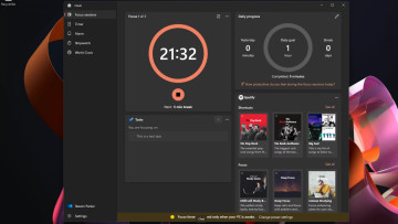 Screenshot of Clock app running on Windows 11