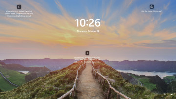 A screenshot of the Windows 11 lock screen mechanism and UI