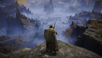 Elden Ring Tarnished looking over a landscape screenshot