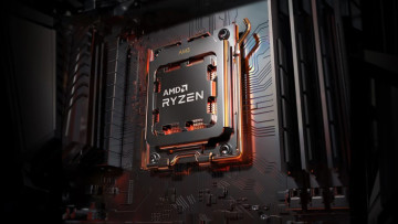 A picture showing an AMD Ryzen 7000 processor inside the AM5 socket