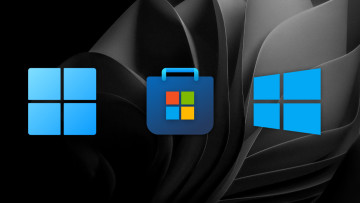 The Microsoft Store logo alongside Windows 10 and 11 logos