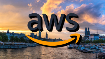 AWS logo in front of Zurich