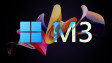 An image showing a Windows 11 logo with the M3 sign indicating the third feature update