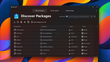 WingetUI discover packages page