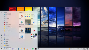 Windows 10 desktop with Start menu open