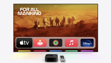 Apple TV 4K with TV screen