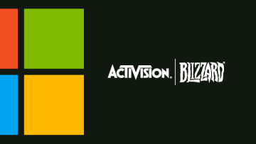 The Microsoft and Activision Blizzard logos