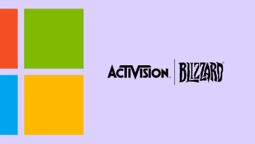 The Microsoft and Activision Blizzard logos