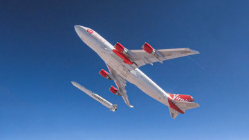 The Virgin Orbit plane and rocket