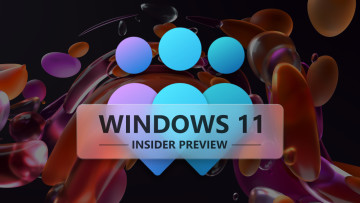 A big Windows Insider logo with Windows 11 Insider Preview on it