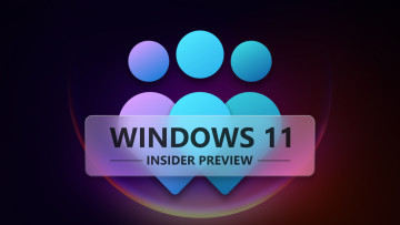 A big Windows Insider logo with Windows 11 Insider Preview on it