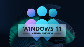 A big Windows Insider logo with Windows 11 Insider Preview on it