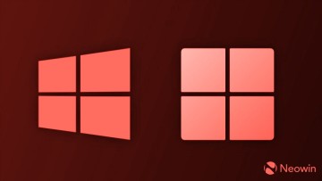 windows 11 and windows 10 logos in red