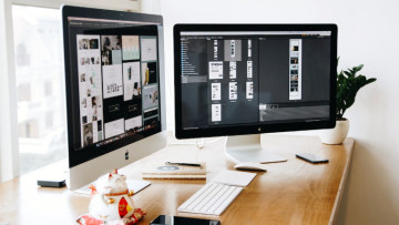 An iMac on a desk