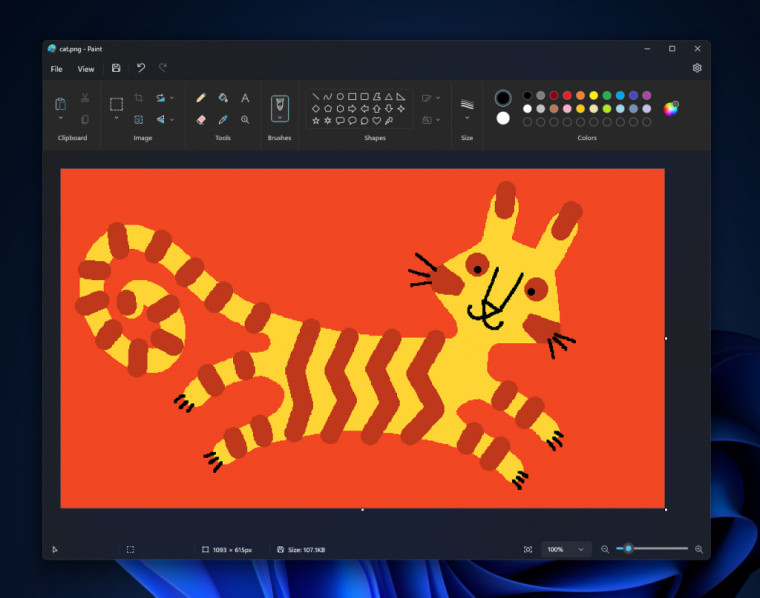 Microsoft Paint dark mode