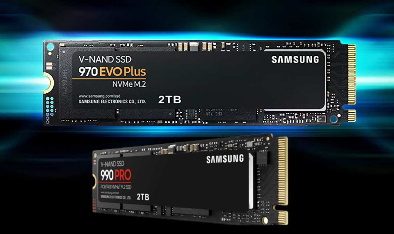 Samsung 970 EVO Plus and 990 PRO SSDs